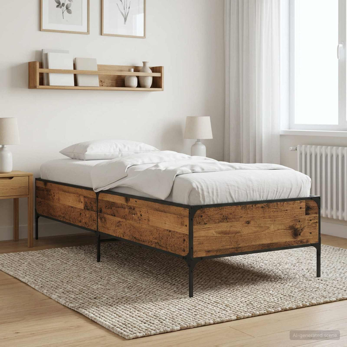Rám Postele Staré Dřevo 80 X 200 Cm Kompozitní Dřevo