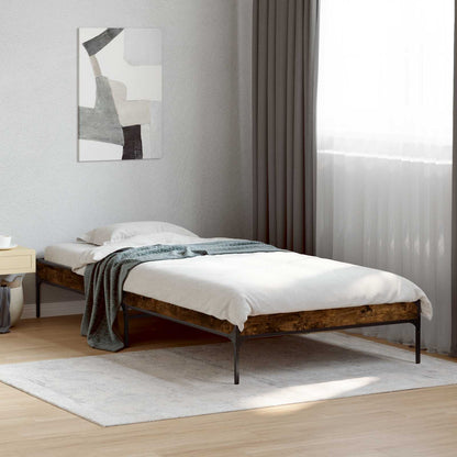 Rám Postele Kouřový Dub 80 X 200 Cm Kompozitní Dřevo