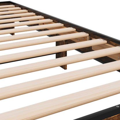 Rám Postele Kouřový Dub 80 X 200 Cm Kompozitní Dřevo