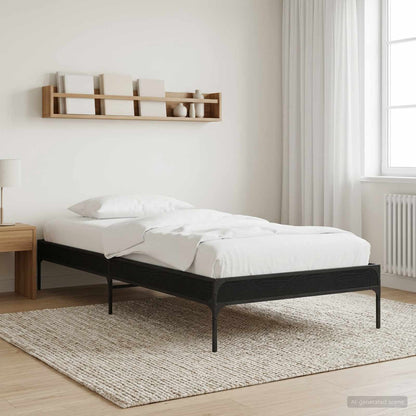 Rám Postele Černý Dub 80 X 200 Cm Kompozitní Dřevo