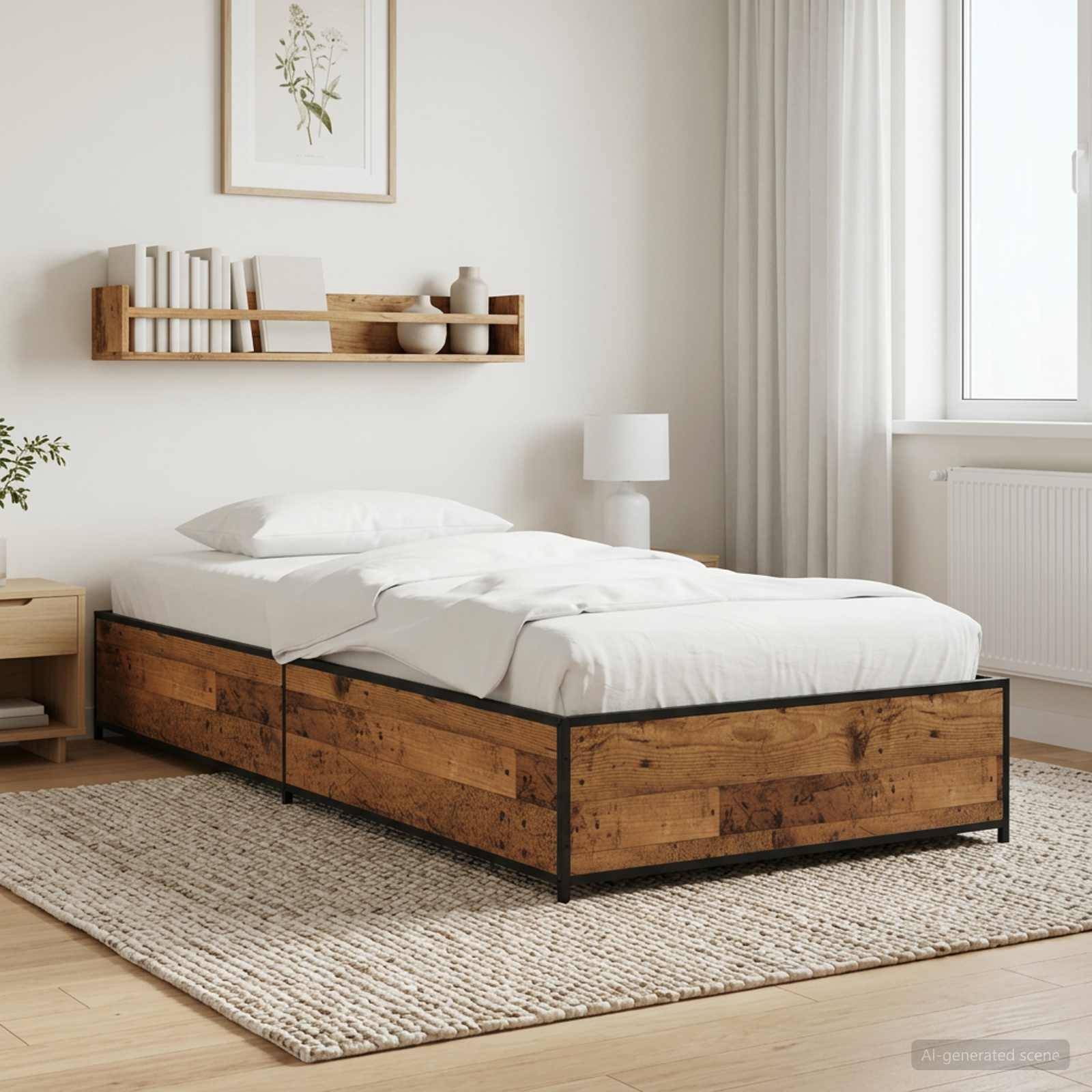Rám Postele Staré Dřevo 80 X 200 Cm Kompozitní Dřevo