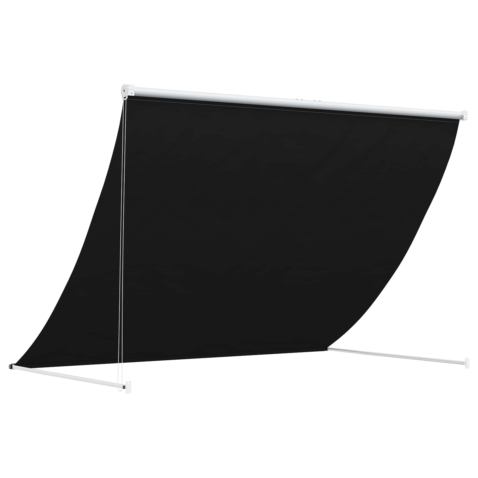 Markýza Černá 100 X 150 Cm 180 G / M² Polyester S Pu Povlakem