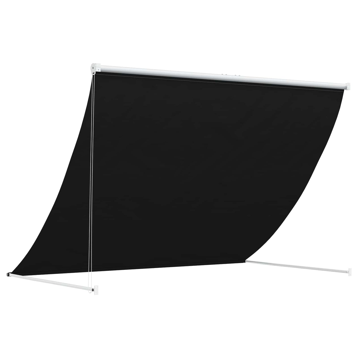 Markýza Černá 300 X 150 Cm 180 G / M² Polyester S Pu Povlakem