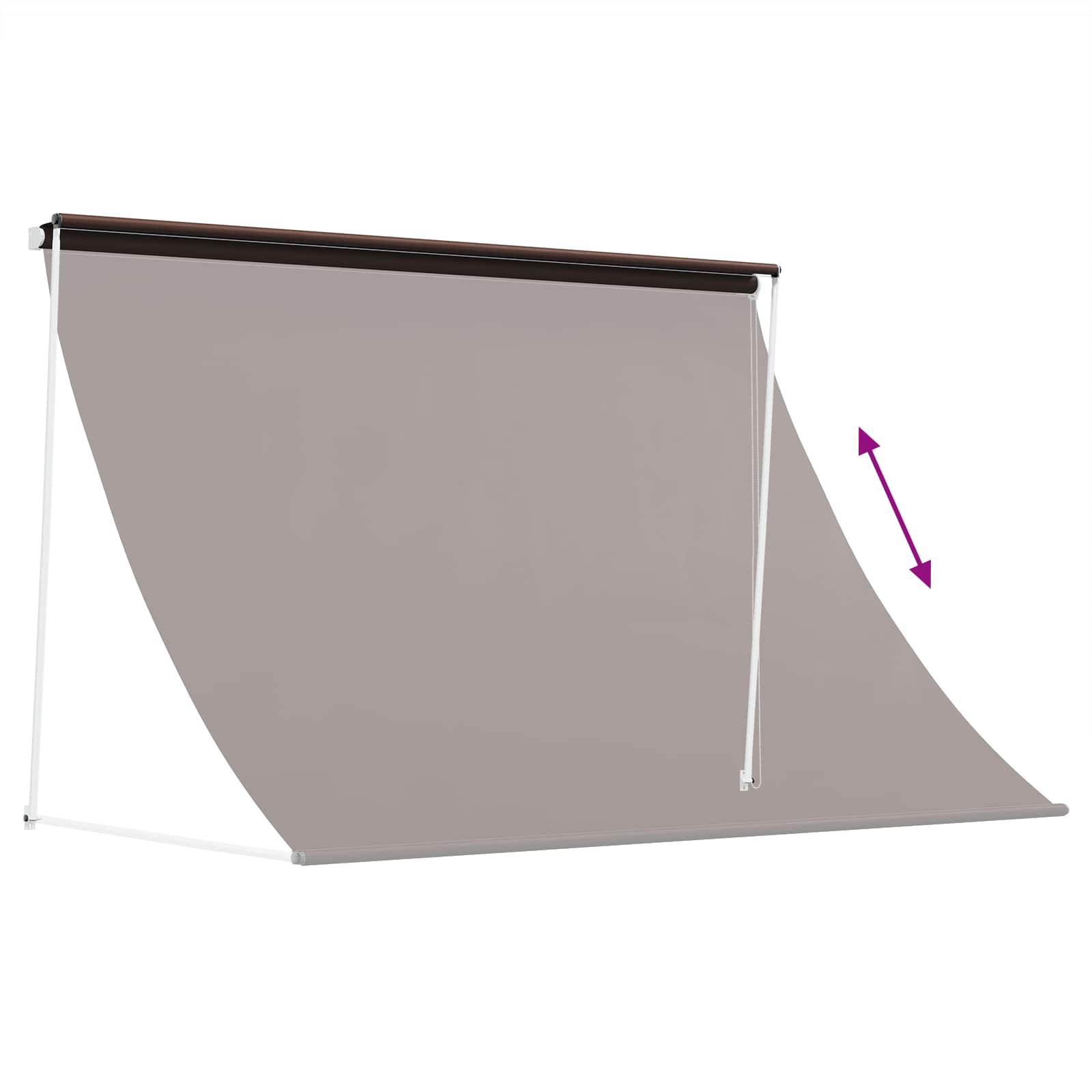 Markýza Hnědá 150 X 150 Cm 180 G / M² Polyester S Pu Povlakem