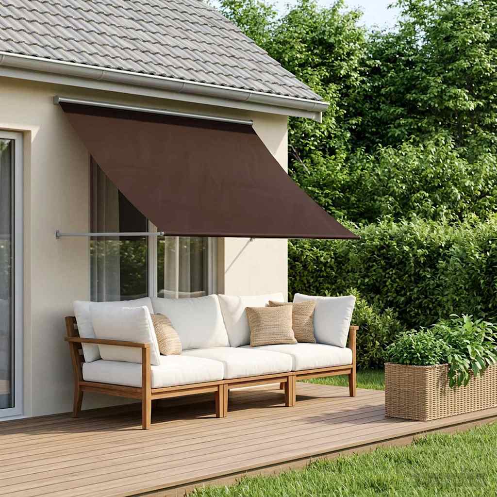 Markýza Hnědá 200 X 150 Cm 180 G / M² Polyester S Pu Povlakem