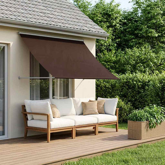 Markýza Hnědá 200 X 150 Cm 180 G / M² Polyester S Pu Povlakem