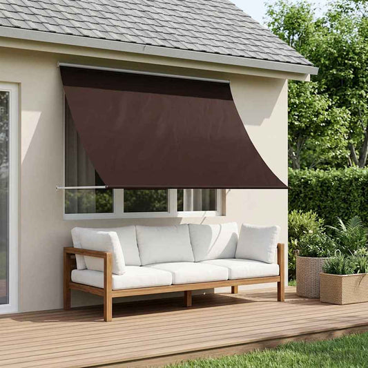 Markýza Hnědá 250 X 150 Cm 180 G / M² Polyester S Pu Povlakem