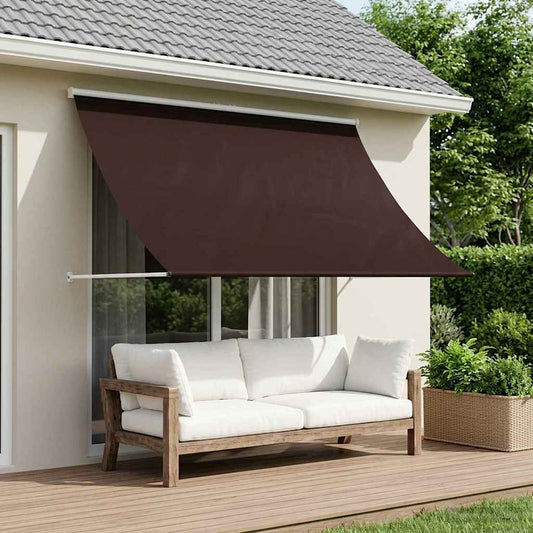 Markýza Hnědá 400 X 150 Cm 180 G / M² Polyester S Pu Povlakem