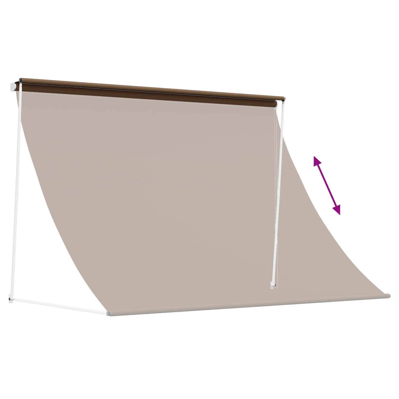 Markýza Taupe 200 X 150 Cm 180 G / M² Polyester S Pu Povlakem