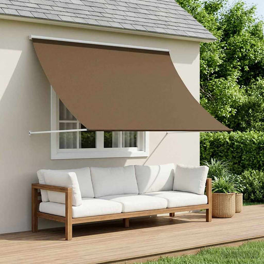Markýza Taupe 250 X 150 Cm 180 G / M² Polyester S Pu Povlakem