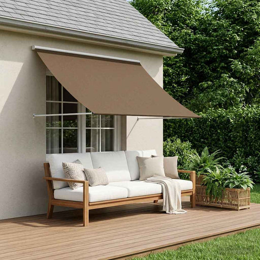 Markýza Taupe 300 X 150 Cm 180 G / M² Polyester S Pu Povlakem