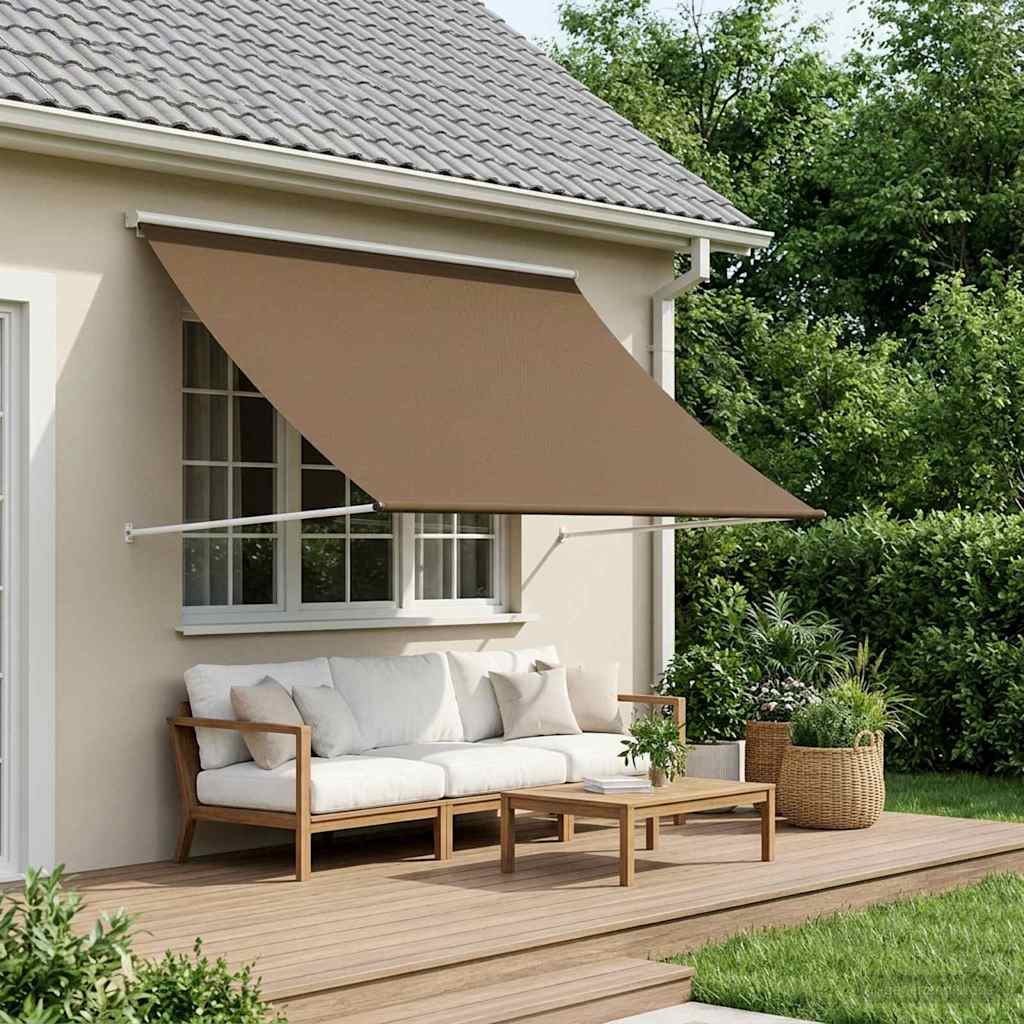 Markýza Taupe 350 X 150 Cm 180 G / M² Polyester S Pu Povlakem