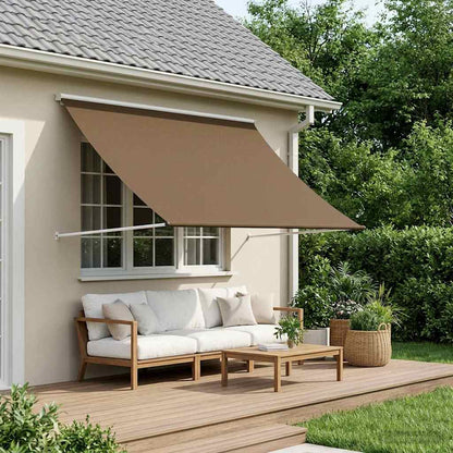 Markýza Taupe 350 X 150 Cm 180 G / M² Polyester S Pu Povlakem