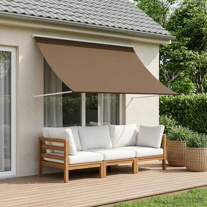 Markýza Taupe 400 X 150 Cm 180 G / M² Polyester S Pu Povlakem