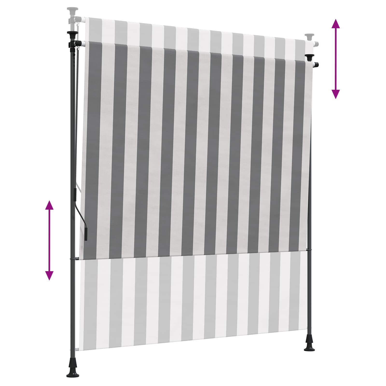Venkovní Roleta Antracitová A Bílá 150 X 270 Cm