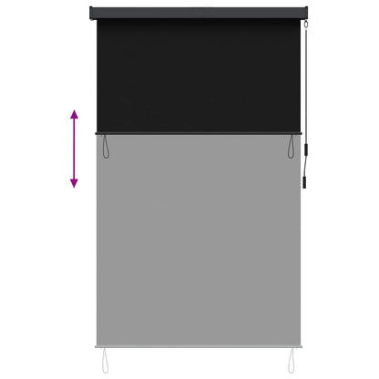 Roleta Černá 60 X 250 Cm Textil A Hliník
