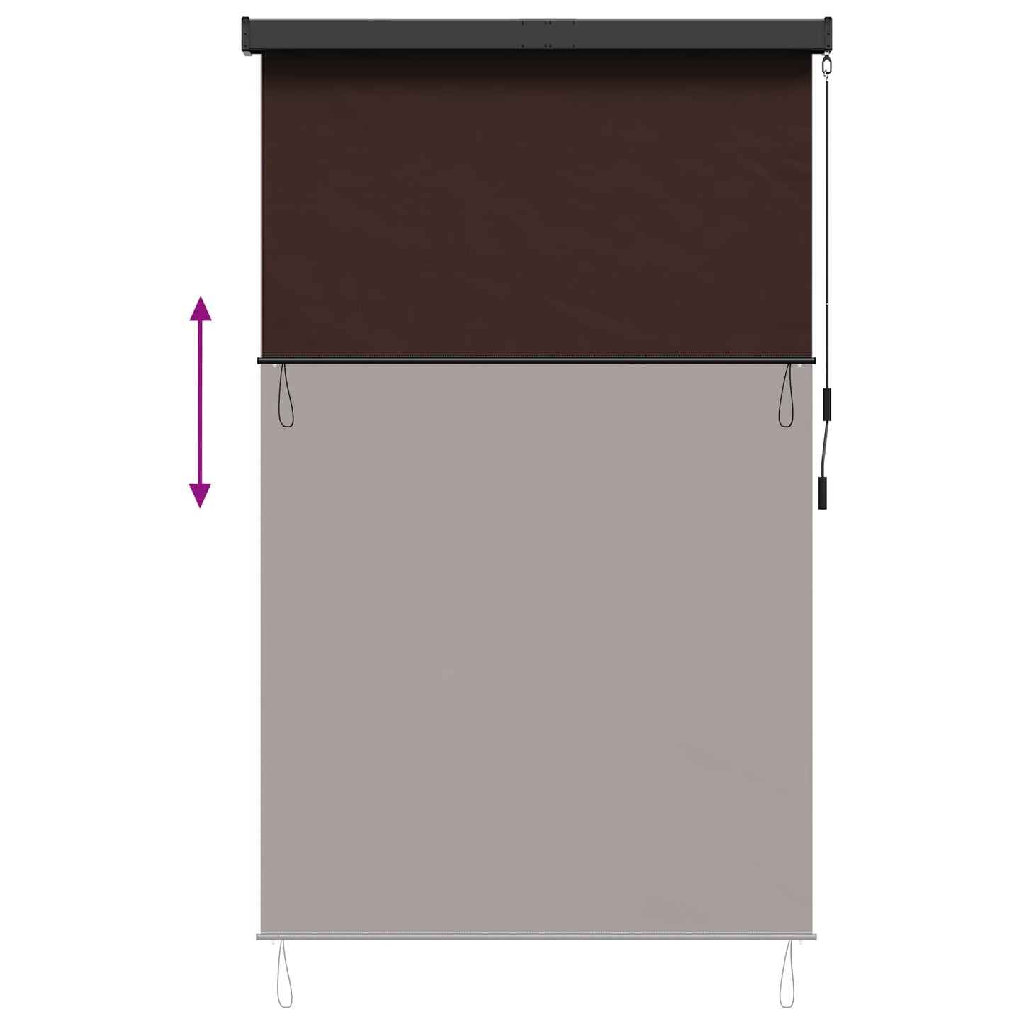 Roleta Hnědá 60 X 250 Cm Textil A Hliník