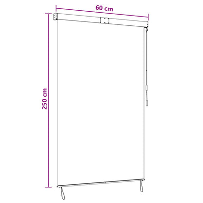 Roleta Antracitová A Bílá 60 X 250 Cm Textil A Hliník