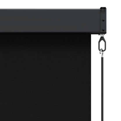 Roleta Černá 80 X 250 Cm Textil A Hliník