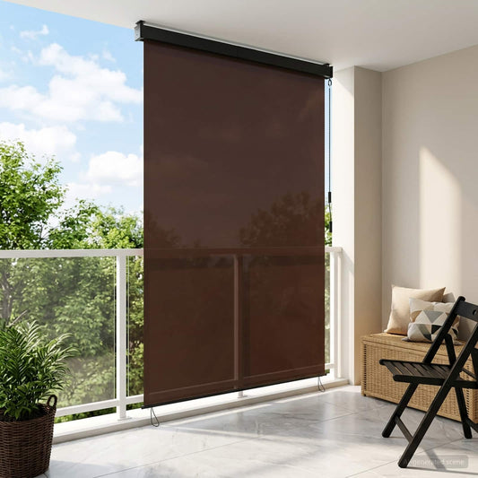 Roleta Hnědá 80 X 250 Cm Textil A Hliník