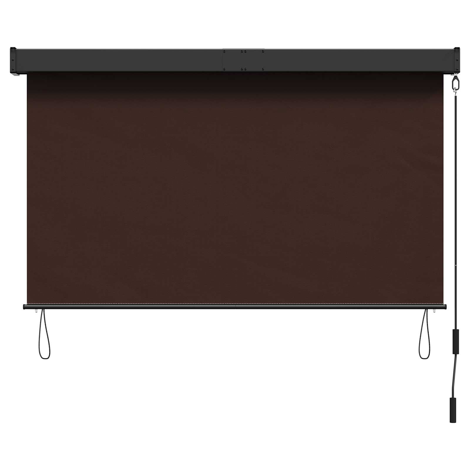Roleta Hnědá 80 X 250 Cm Textil A Hliník