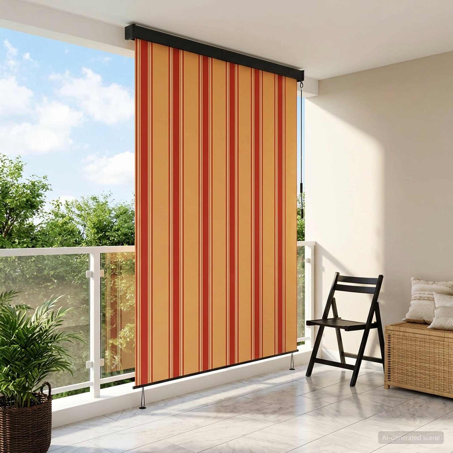 Roleta Vícebarevný 80 X 250 Cm Textil A Hliník
