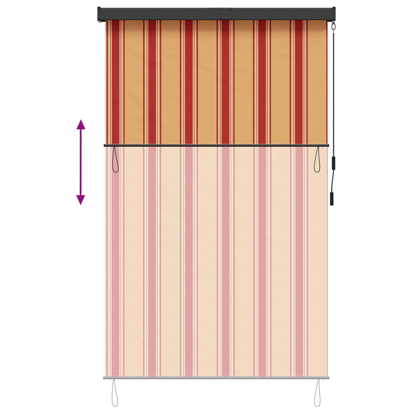 Roleta Vícebarevný 80 X 250 Cm Textil A Hliník