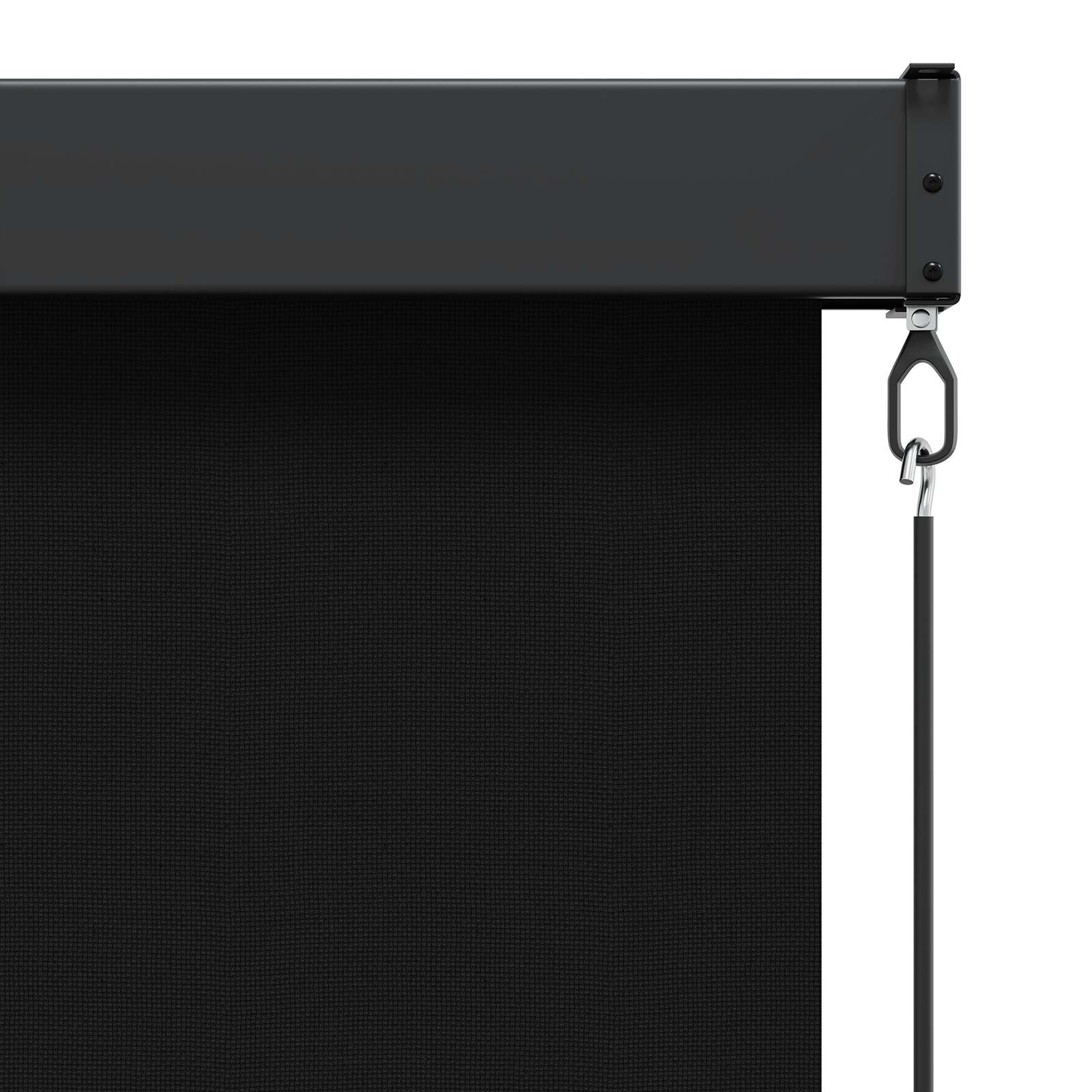 Roleta Černá 100 X 250 Cm Textil A Hliník