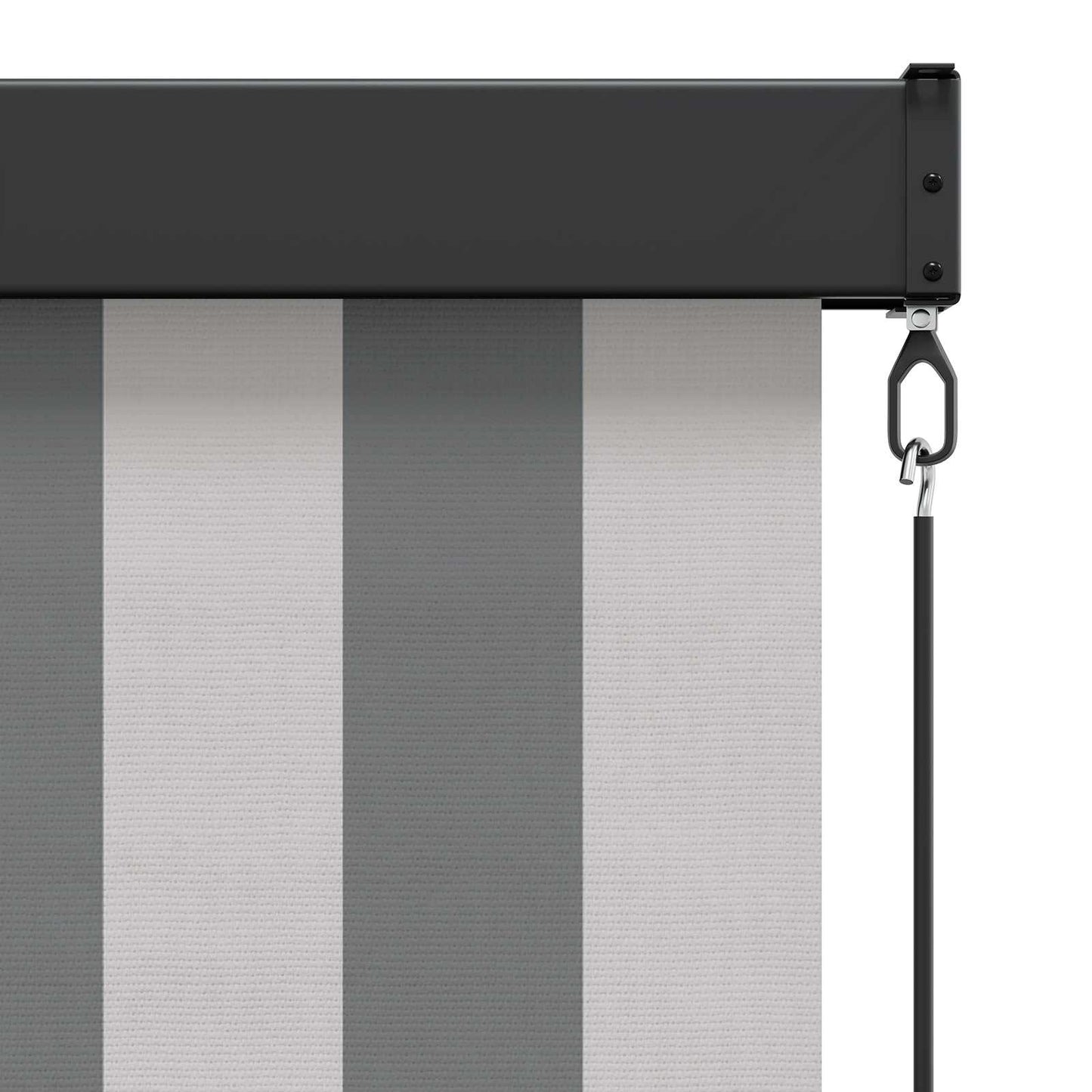 Roleta Antracitová A Bílá 100 X 250 Cm Textil A Hliník