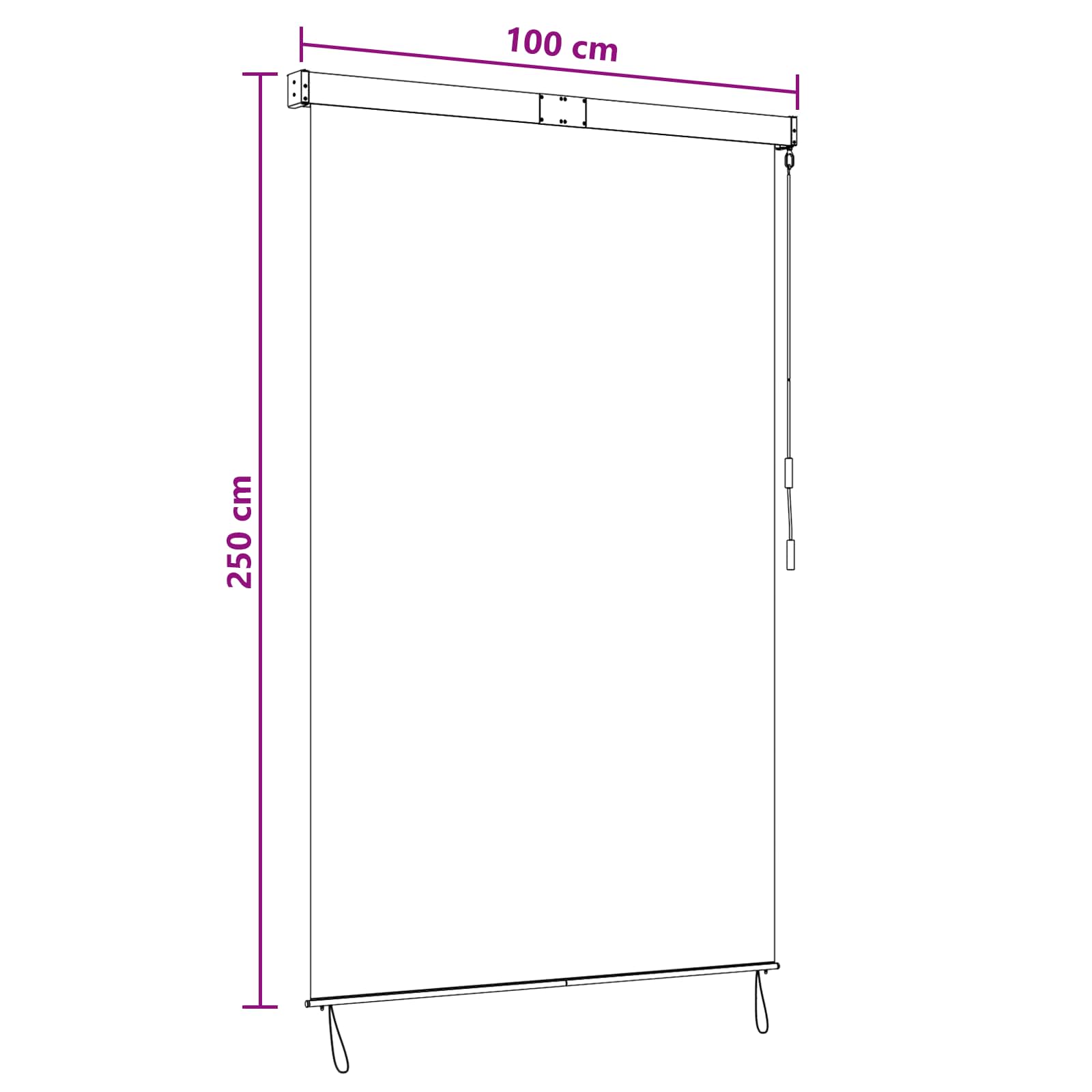 Roleta Vícebarevný 100 X 250 Cm Textil A Hliník