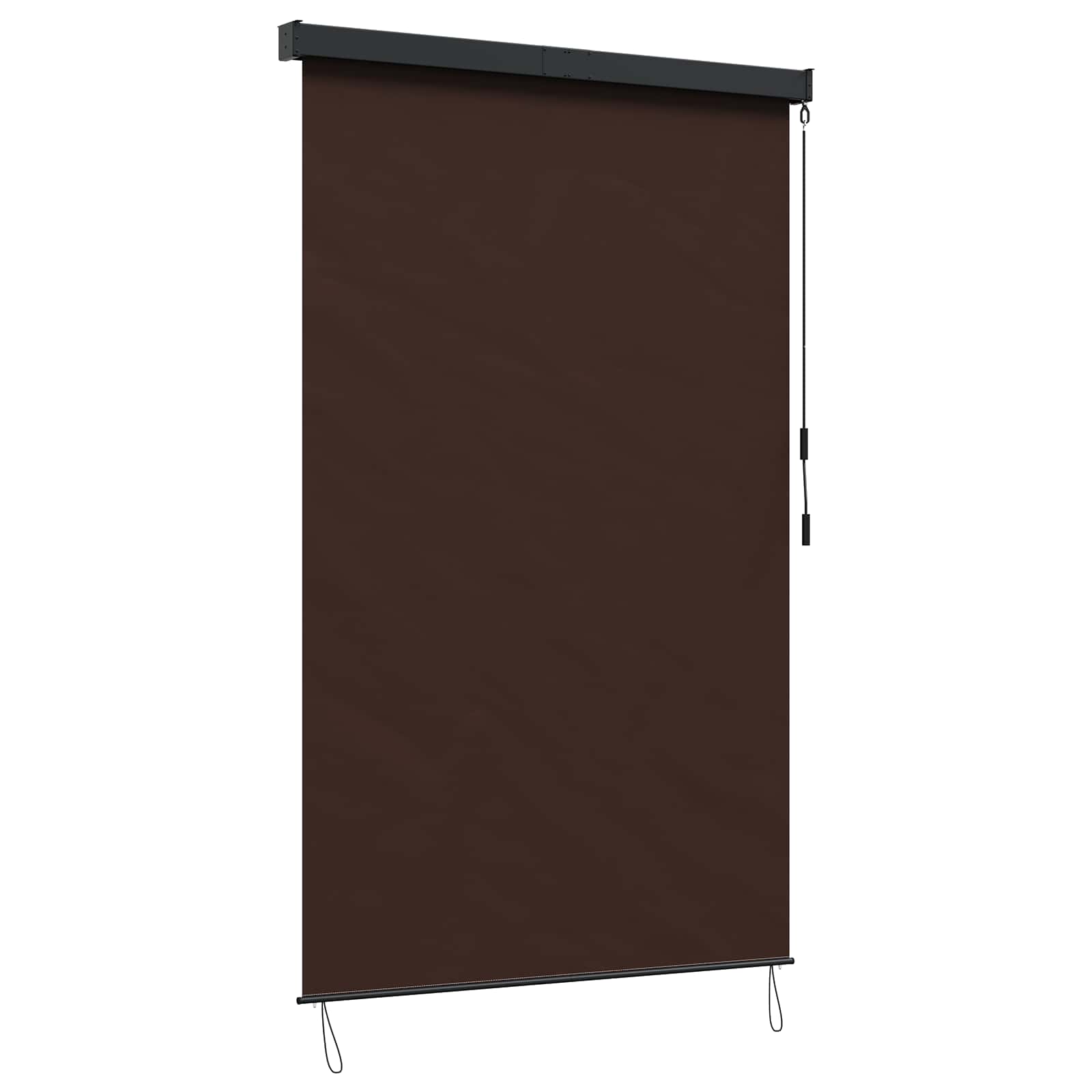Roleta Hnědá 120 X 250 Cm Textil A Hliník