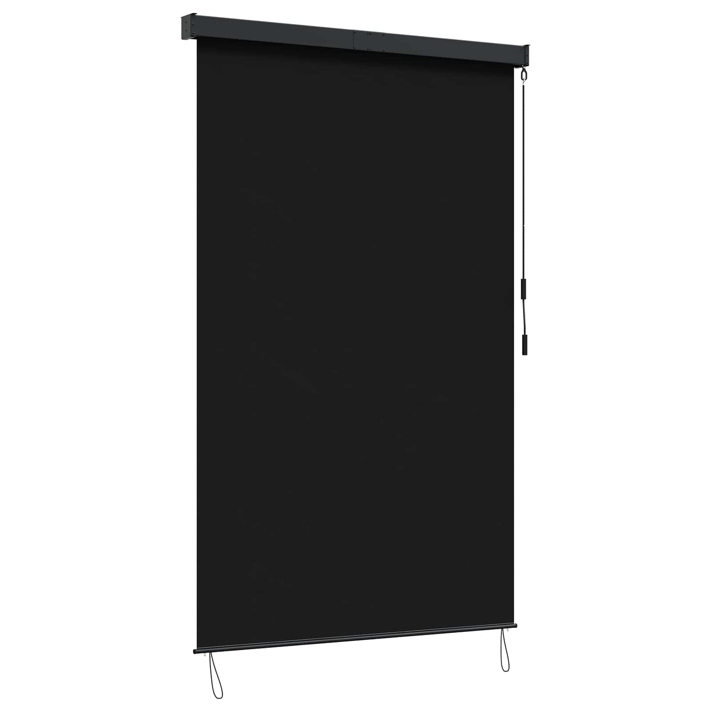 Roleta Černá 140 X 250 Cm Textil A Hliník