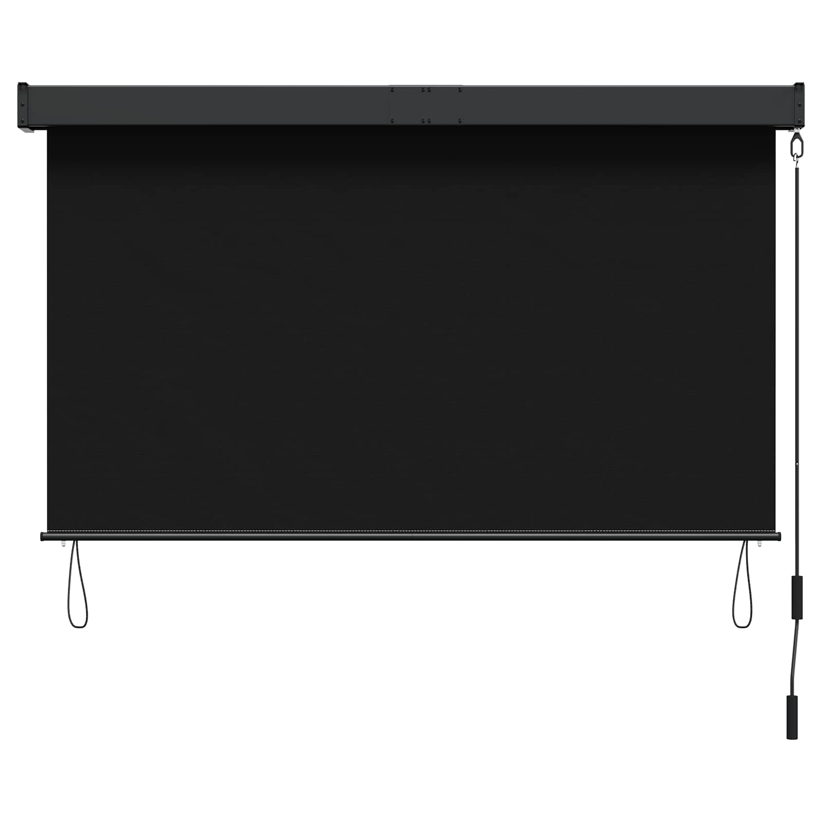 Roleta Černá 140 X 250 Cm Textil A Hliník