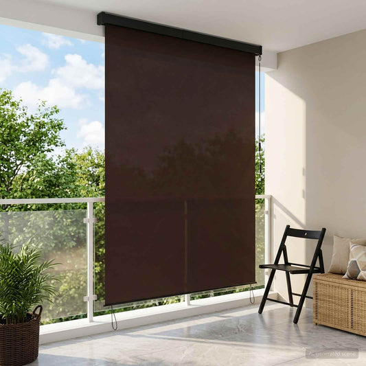 Roleta Hnědá 140 X 250 Cm Textil A Hliník