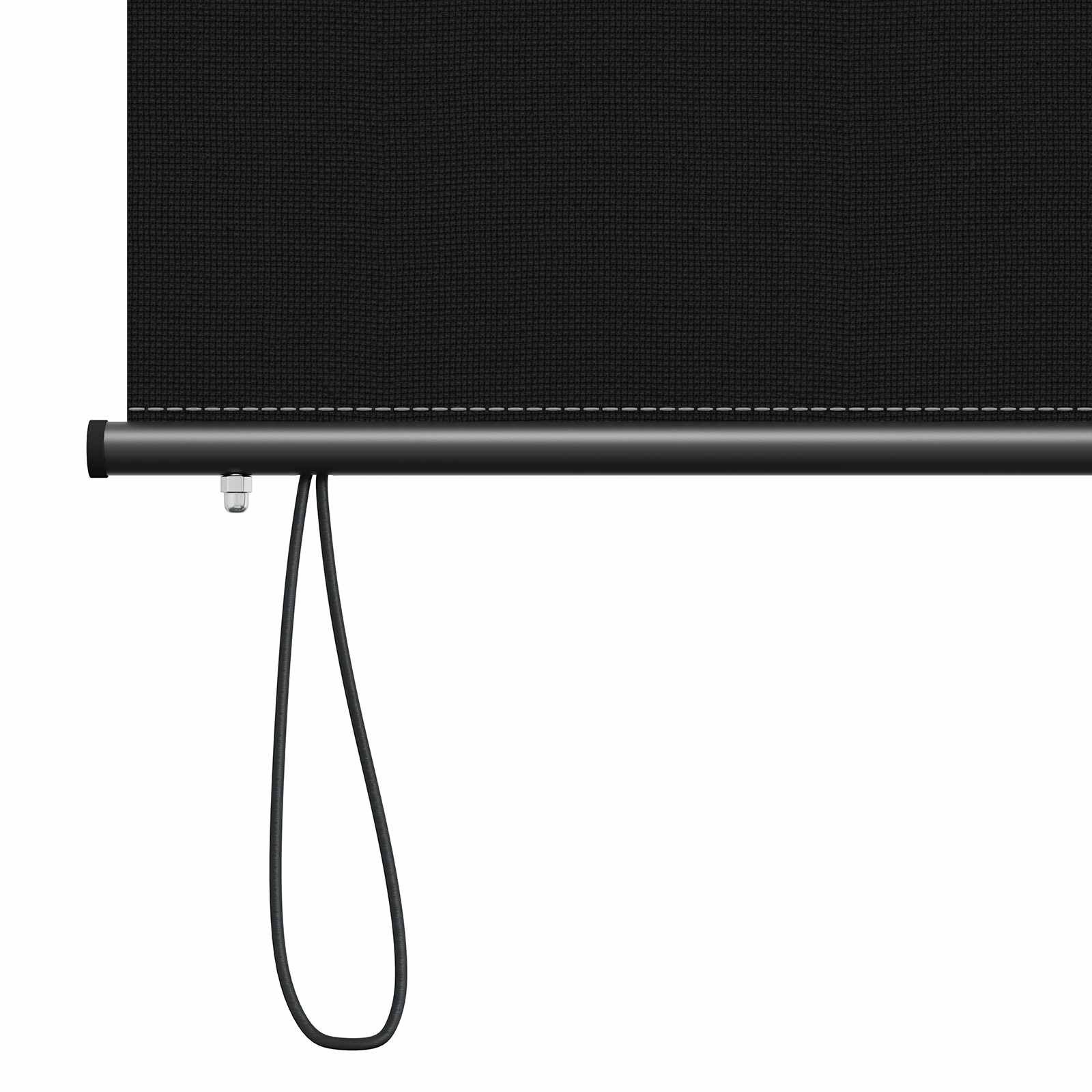 Roleta Černá 160 X 250 Cm Textil A Hliník