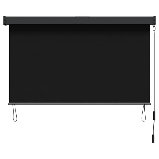 Roleta Černá 160 X 250 Cm Textil A Hliník