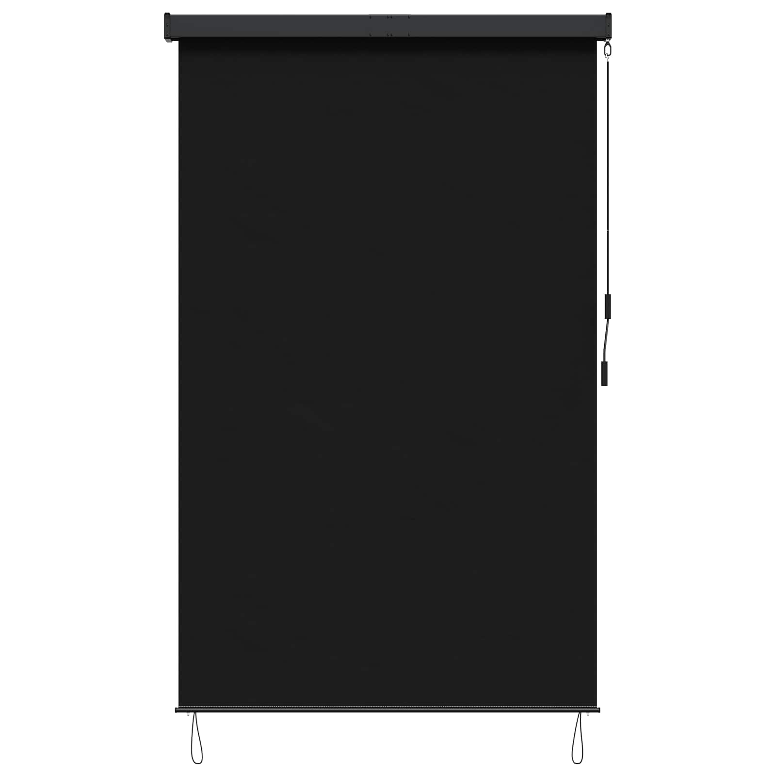 Roleta Černá 160 X 250 Cm Textil A Hliník