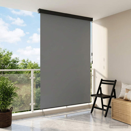 Roleta Světle Šedá 180 X 250 Cm Textil A Hliník