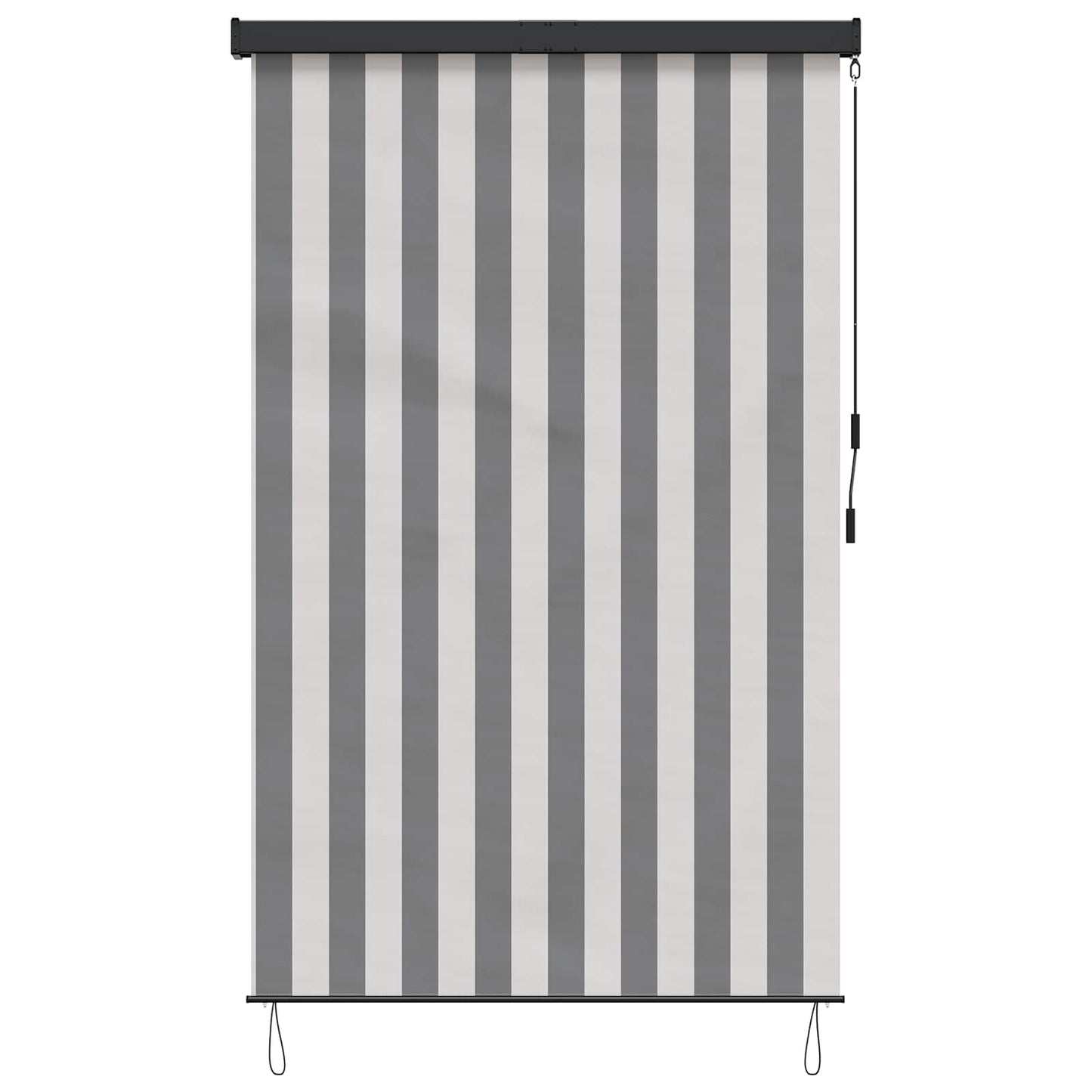 Roleta Antracitová A Bílá 180 X 250 Cm Textil A Hliník