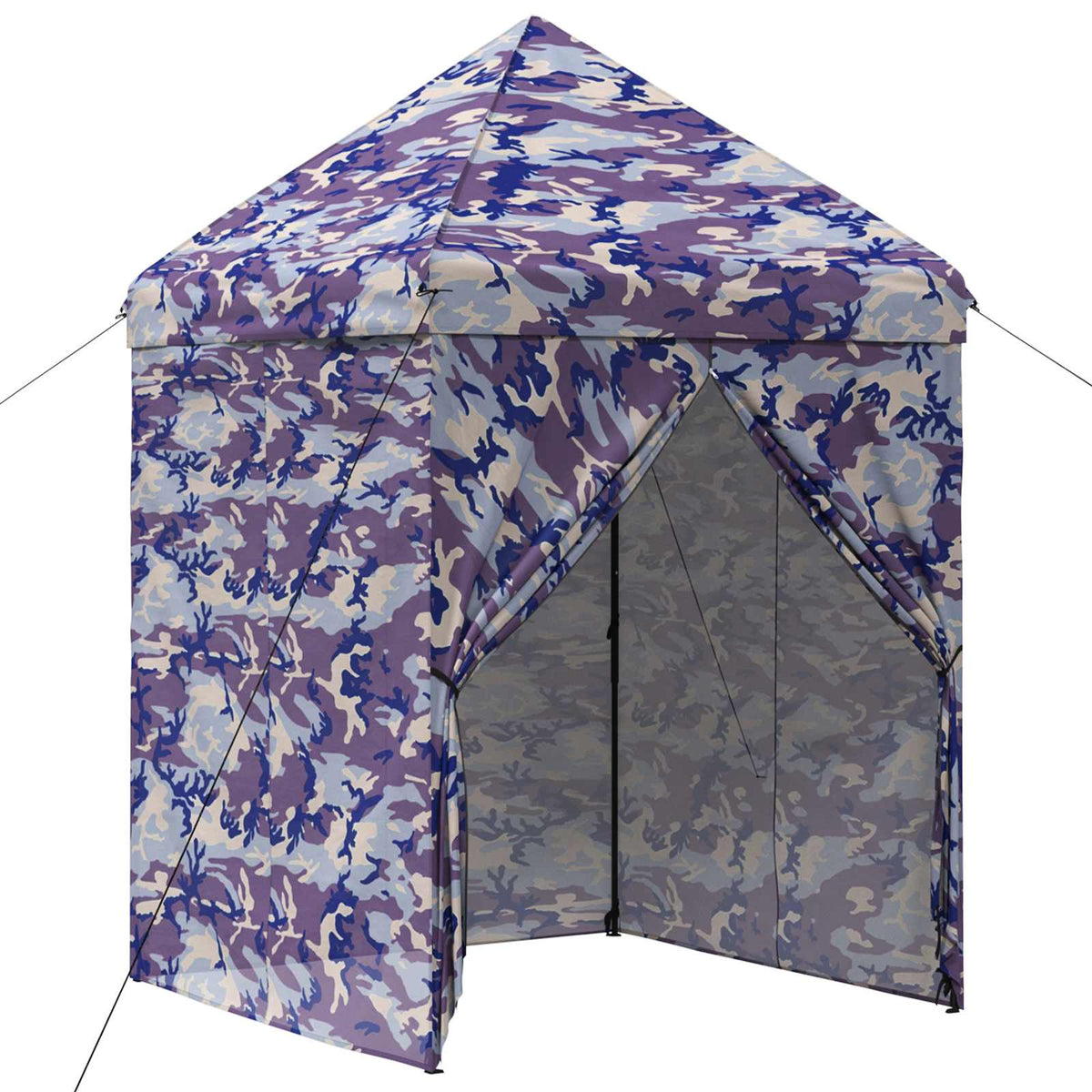 Pop-Up Altán Se 4 Bočními Stěnami 2 X 2 M Modrý Maskáč