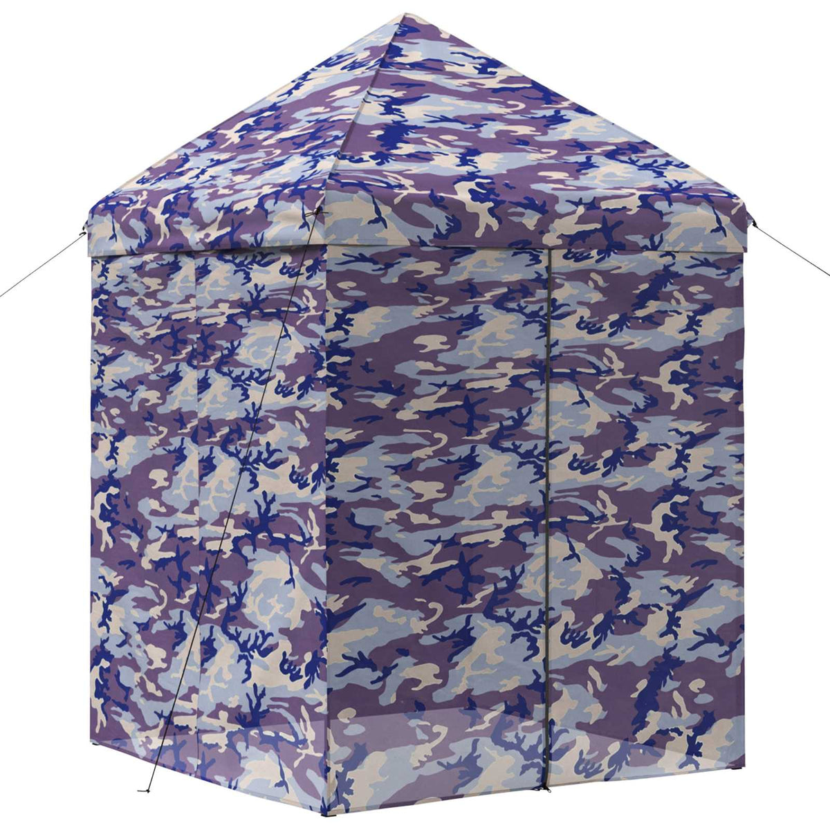 Pop-Up Altán Se 4 Bočními Stěnami 2 X 2 M Modrý Maskáč