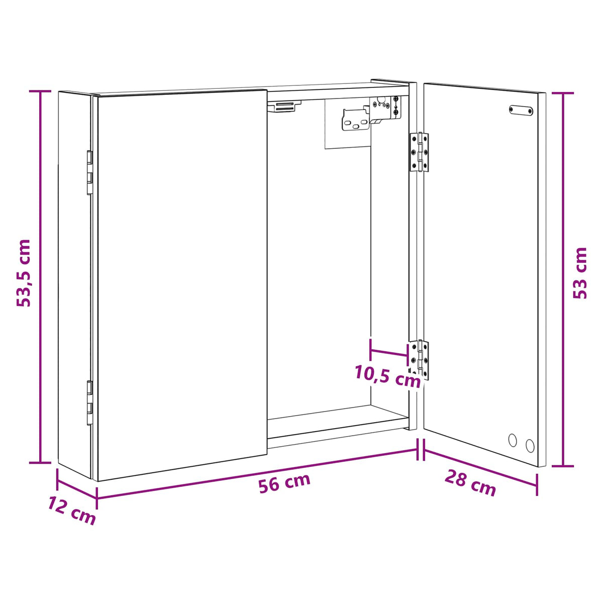 Skříň Na Terče 56 X 12 X 53,5 Cm Kompozitní Dřevo