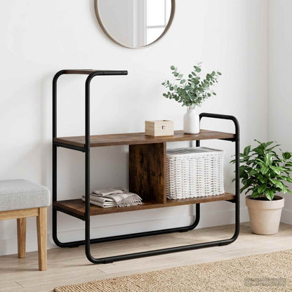 Konzolový Stolek Kouřový Dub 80 X 35 X 75 Cm Kompozitní Dřevo