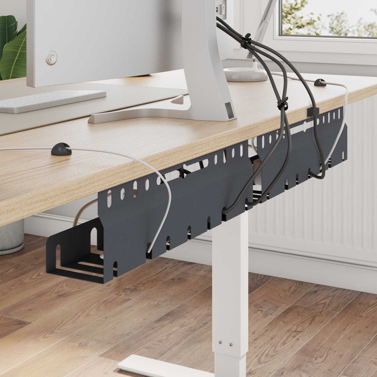 Tray Na Kabely Pod Stolem 2 Ks 43 X 9 X 11 Cm Ocel