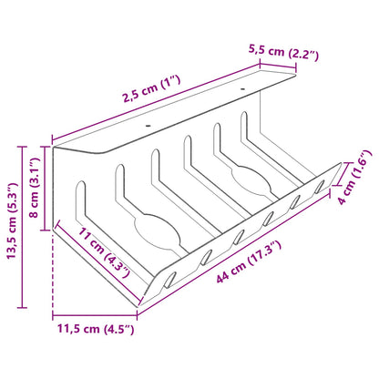 Tray Na Kabely Pod Stolem 2 Ks 44 X 11,5 X 13,5 Cm
