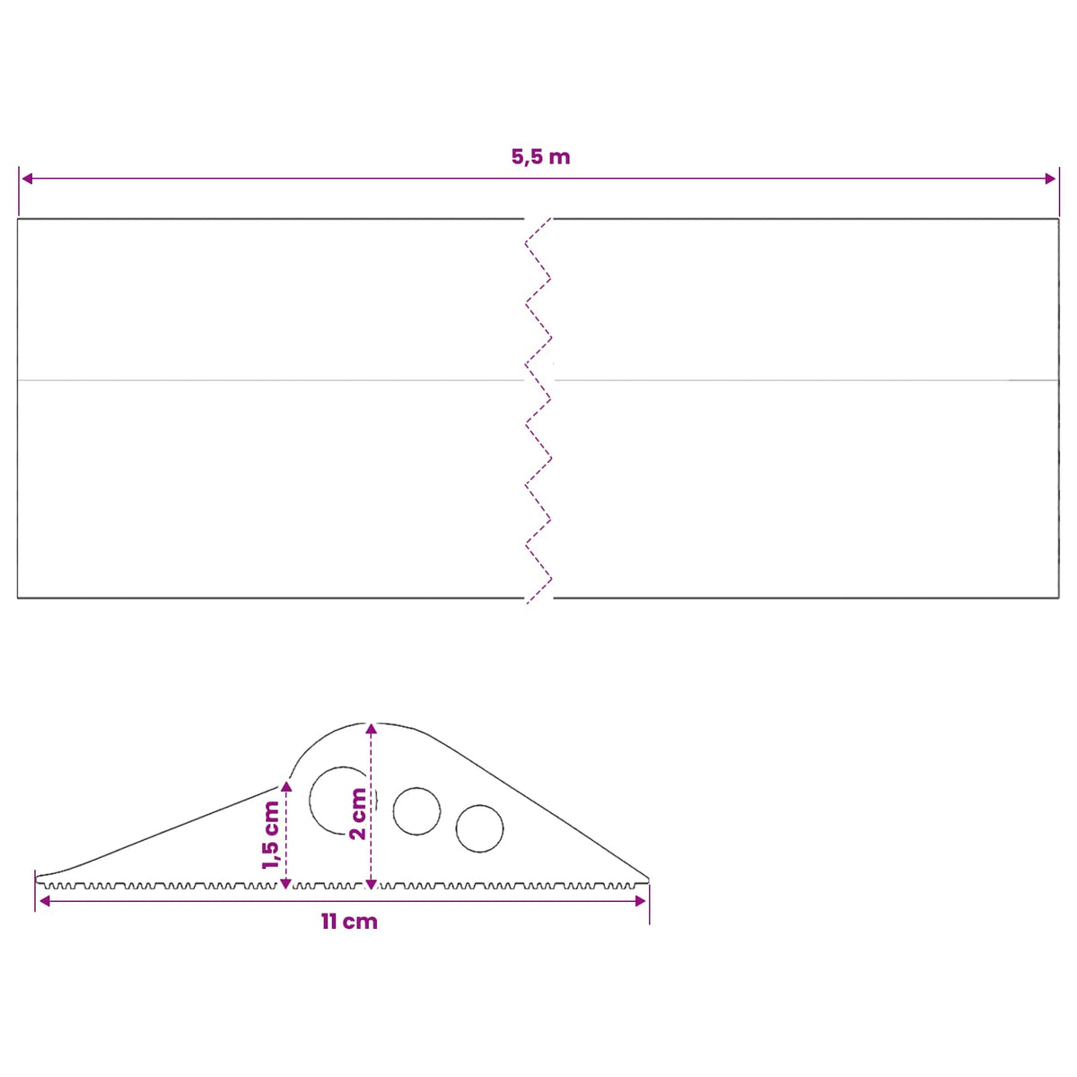 Podlahové Těsnění Do Garáže Černá 112 X 20 Mm Epdm Guma