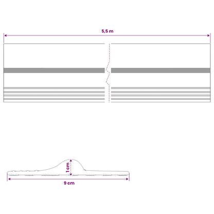 Podlahové Těsnění Do Garáže Černá A Žlutá 12 X 90 Mm Pvc
