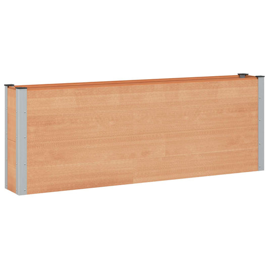 Zahradní Vyvýšený Záhon Hnědá 200 X 30 X 72 Cm Wpc A Hliník