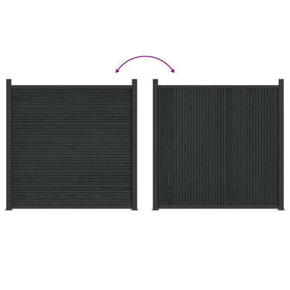 Plotový Panel Wpc A Hliník Černá