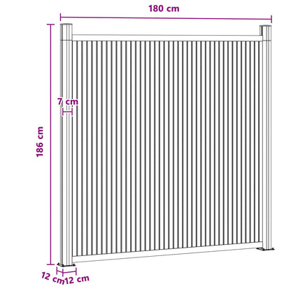 Plotový Panel Wpc A Hliník Černá